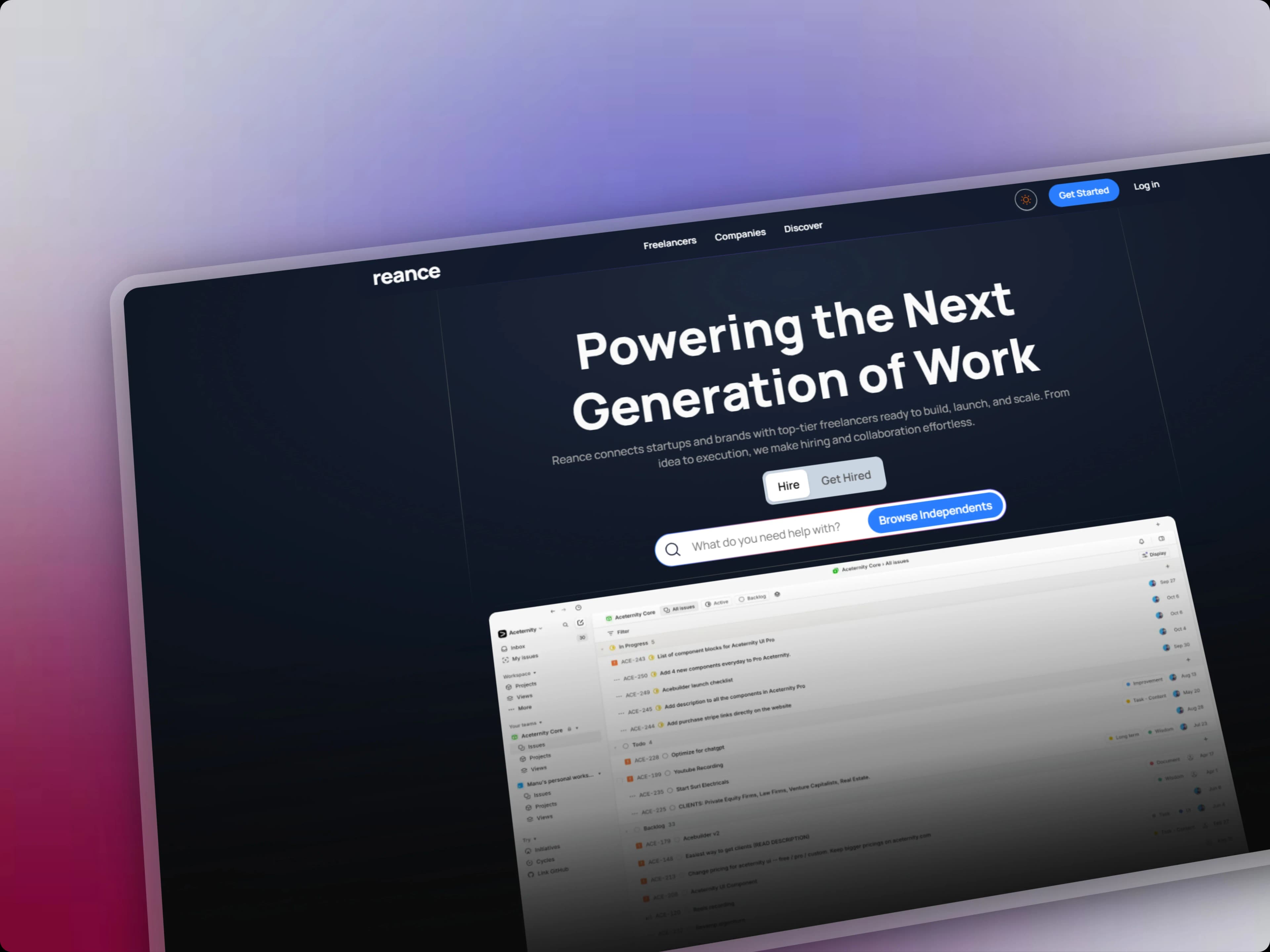 Reance - A Freelance Marketplace